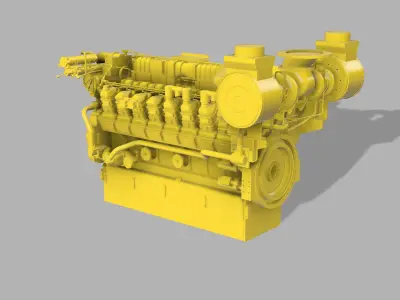 Diesel engine 3516B CAT 3D print model