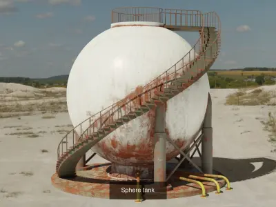 Sphere tank 3D Model Pack purchase