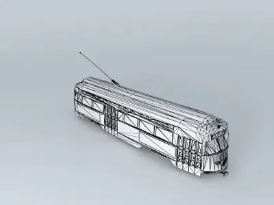 Tram a lang dang Free 3D model
