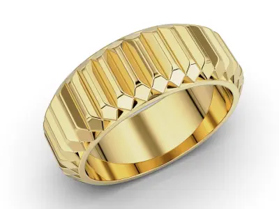 Geometric Gear Ring 3D print model