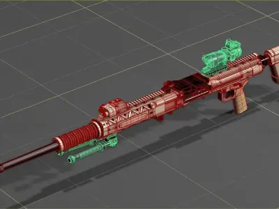 Ohio ordinance Works REAPR Low-poly 3D model