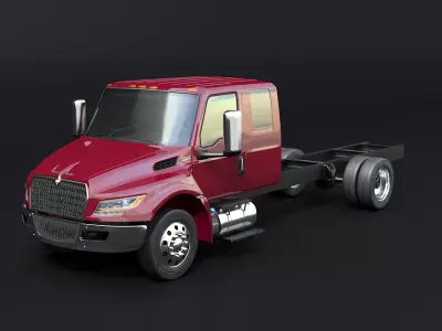 International MV Extended Cab 3D model