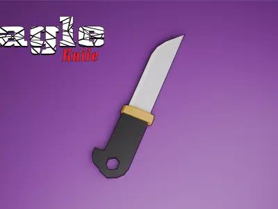 low-poly Eagle Knife Free 3D model