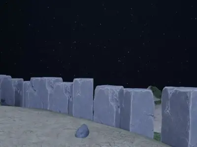 Desolate Island Settlement 3D model