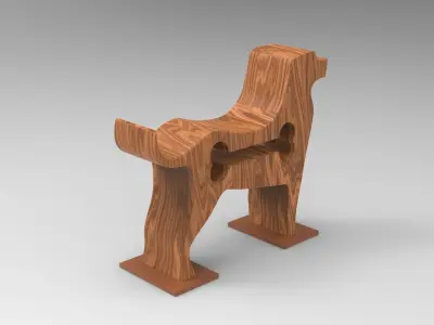 Decorative Dog Low-poly 3D model