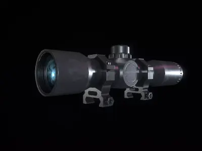 Tactical Scope  Low-poly 3D model