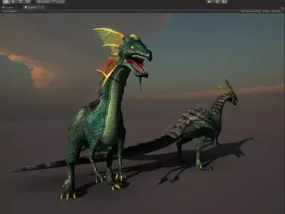 Fantasy Dinosaur Low-poly 3D model