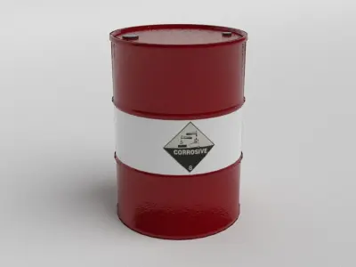 Metal Barrels - Low Poly PBR Low-poly 3D model