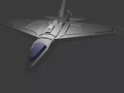 Spaceship Low-poly 3D model