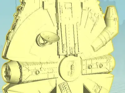Millennium Falcon Penny Bottle Opener 5C Free 3D print model