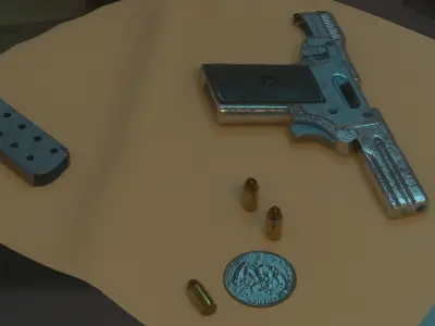 Kolibri gun 3D model