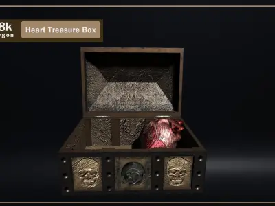 Heart Treasure Box 3D model