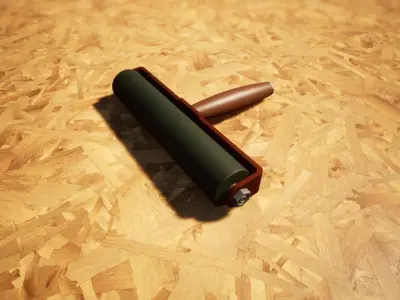 Brayer paint roller Free 3D model