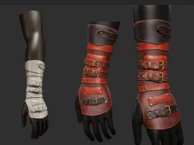 17 Arm Armor Base Mesh - Vol 20 Low-poly 3D model