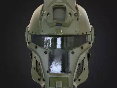 Tactical Combat Helmet Low-poly 3D model