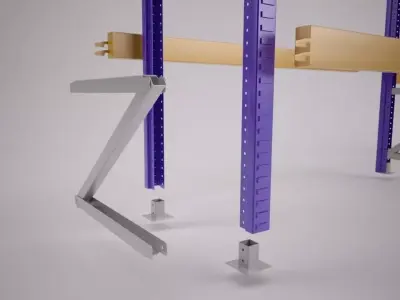 Warehouse Racking 3D model