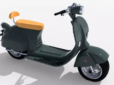 Eletric Scooter Low-poly 3D model