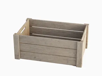 Wooden Crate Set B  3D model