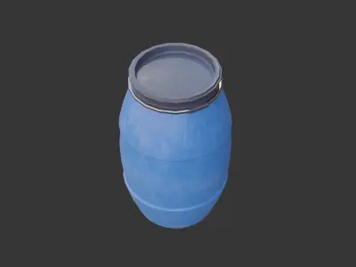 Plastic Barrel Low-poly 3D model purchase