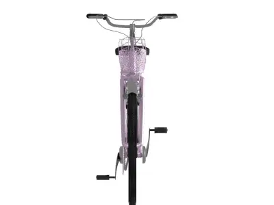 Pink bicycle for women 3D model