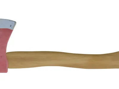Safety Axe 3D Realistic Tool Asset with PBR Textures 3D model