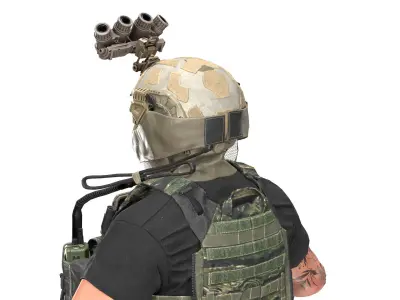 OPS CORE Force On Force Mandible Low-poly 3D model