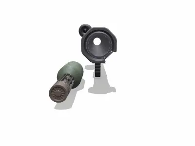 Panzerfaust 3 Anti Tank Rocket Launcher Low-poly PBR Low-poly 3D model