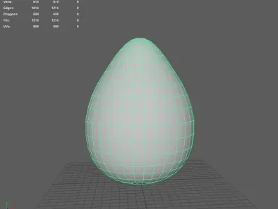 Killdeer Egg Low-poly 3D model
