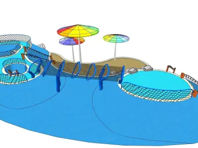 water park play area 3d model 3D model