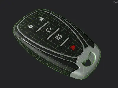 Car Key LP 02 Low-poly 3D model
