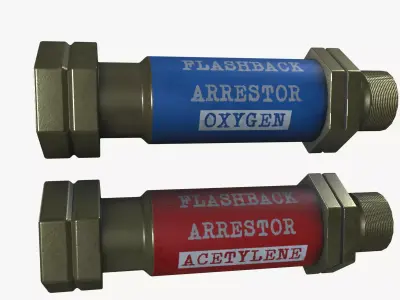 Flashback Arrestor Low-poly 3D model
