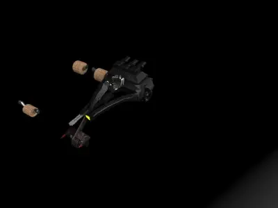 Bike prototipe Low-poly 3D model