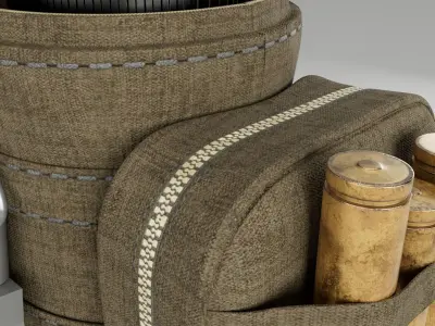 Tactical pouch - Maya 3D model