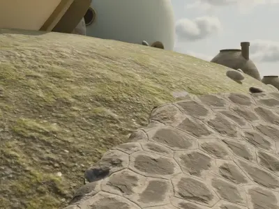 Whimsical Egg Village 3D model buy