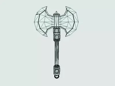 Low Poly Axe Low-poly 3D model buy