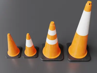 Cones Pack 003 3D model