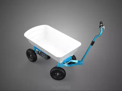 POWER ASSISTED ELECTRIC HAND PALLET TRUCK PLATFORM OUTDOOR CART 3D model