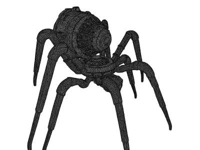SciFi Robotic Spider Drone 3D model