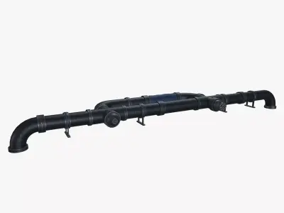 Industrial Pipe pack 3D model