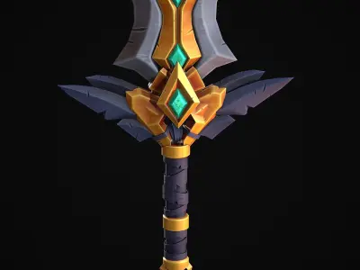 Stylized Sword Free low-poly 3D model