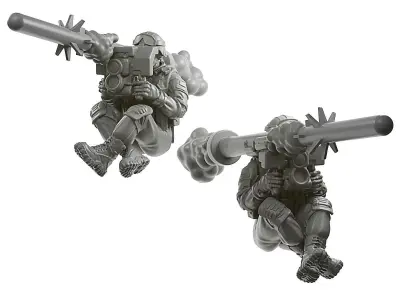 javeline toy soldier holding gun 3D print model