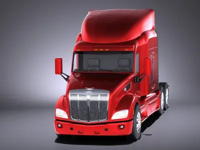 Peterbilt 579 semi truck 2017 VRAY 3D model