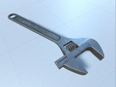 adjustable wrench Low-poly 3D model buy