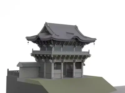 Nikko Tosho-gu Japanese architecture Low-poly 3D model