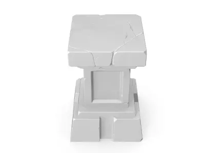Stylized pedestal 3D model