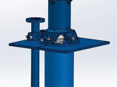 Vertical Sump Pump 3D model