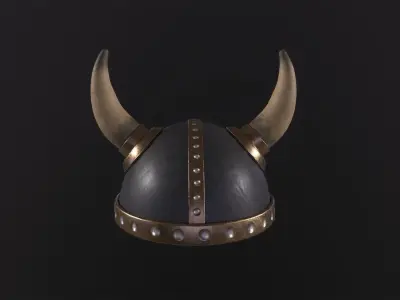 Viking Helmet 3D Model Low-poly 3D model