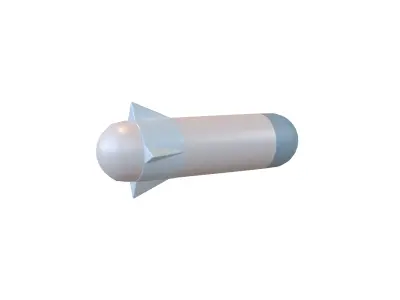 Cartoon Missile v1 002 Low-poly 3D model