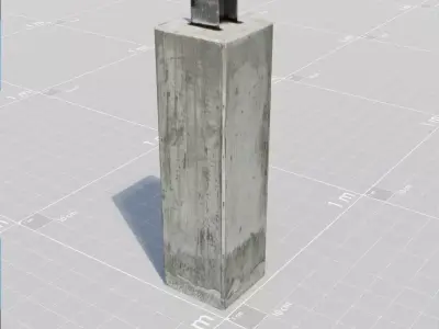 E10s Concrete-Pillar 01 3D model