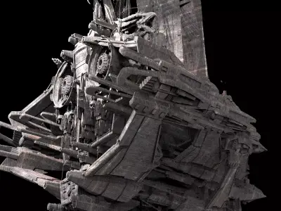 Dark Dreadnaught airship 2 3D model